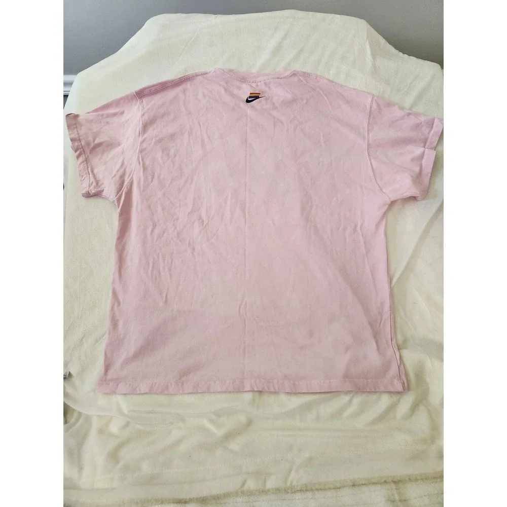 Nike ACG Men's Tshirt Pink XXL cotton pride LGBTQ+  small flaw see pics. Rainbow - Picture 3 of 9